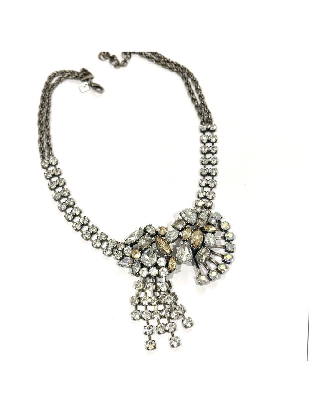 BANANA REPUBLIC Sparkling Statement Crystal Bib Necklace | NWT | $148